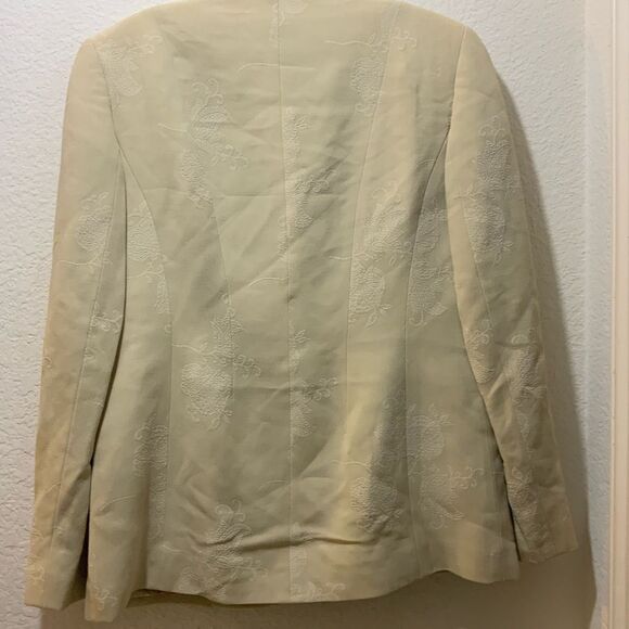 Vintage Emanuel Ungaro 2 pcs suit  Womens  Size 4/38 Cream Ivory  Wool rayon - Picture 6 of 14